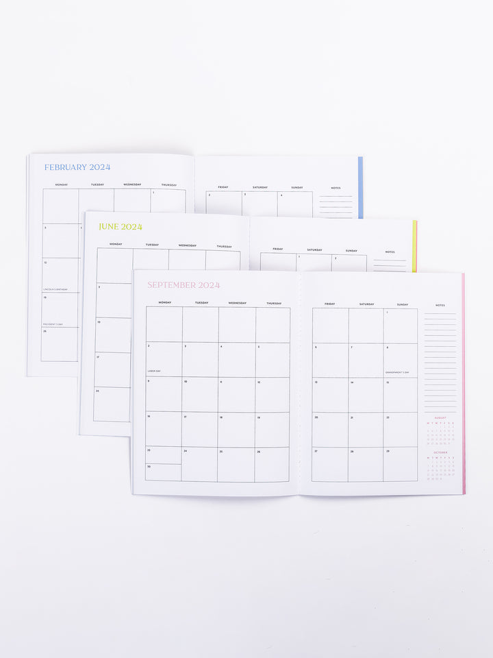 2024-25 Large Monthly Acaedemic Planner | Drop By Drop