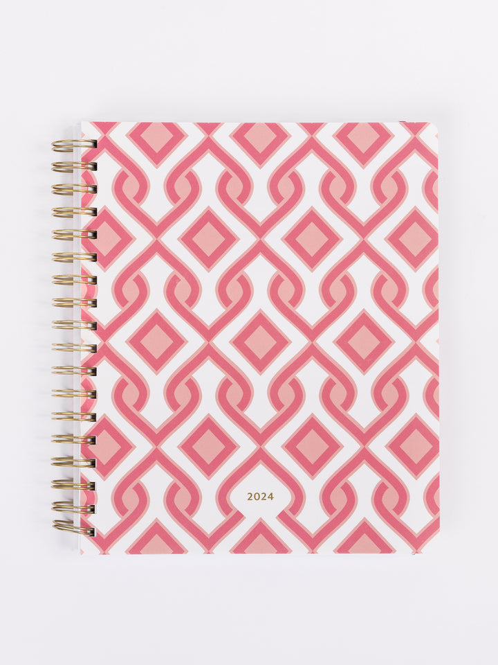 2024 Spiral Weekly Planner | Hold My Hand Pink