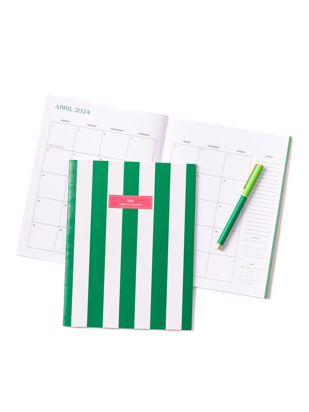 2025 Large Monthly Planner | Cabana Green