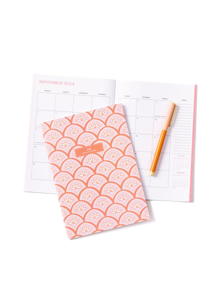 2025 Medium Monthly Planner | Pink Lotus