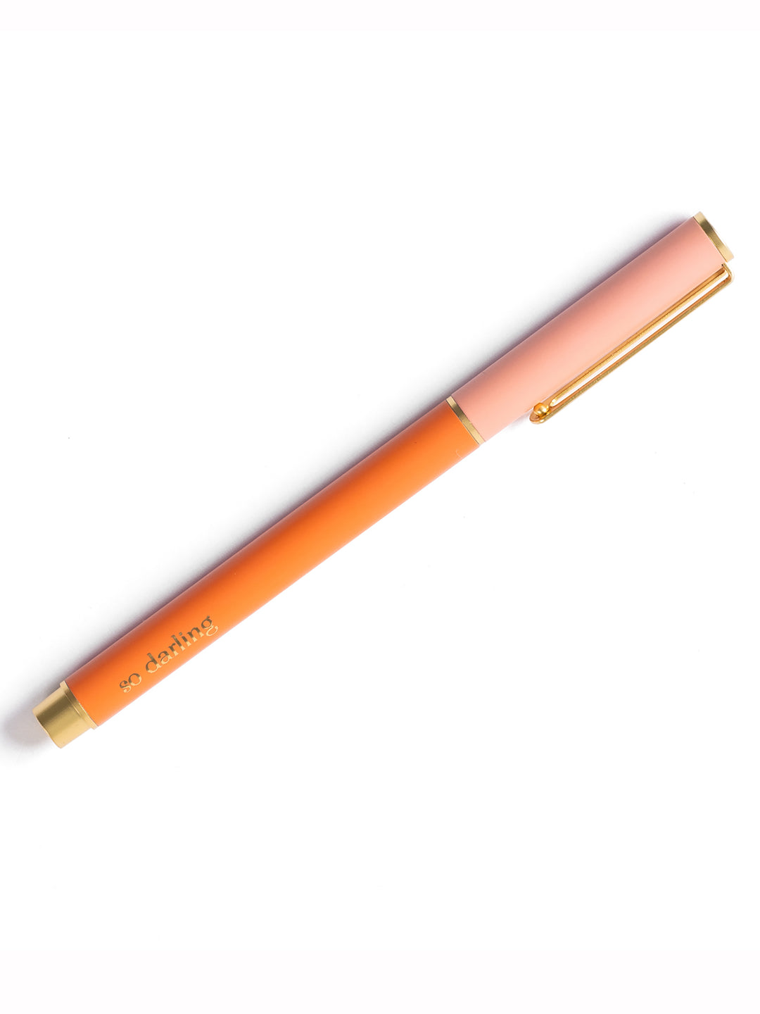 Snap Cap Pen | Colorblock Coral