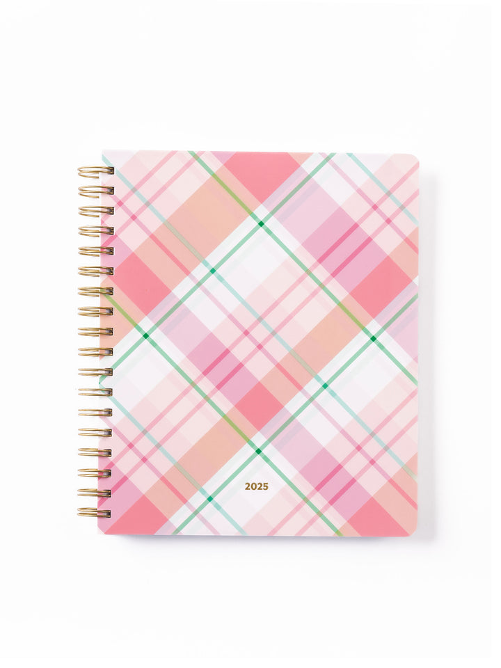 2025 Spiral Weekly Planner | Harper Plaid